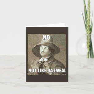 Pas comme Carte pour notes de tourteau d'avoine