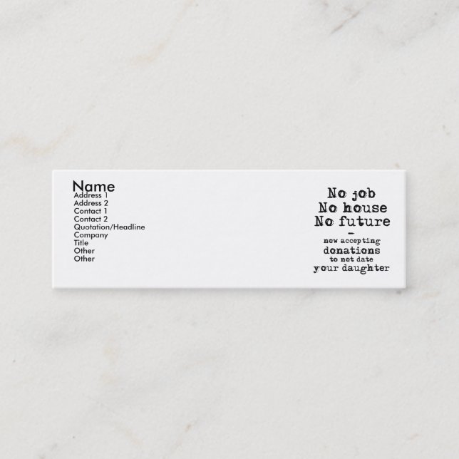 Pas datez votre carte de profil de donations de (Devant)