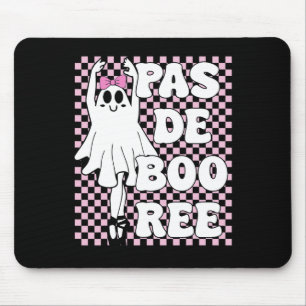 Pas De Boo-free Funny Retro Ballet Ghosts Hallowee Mousepad