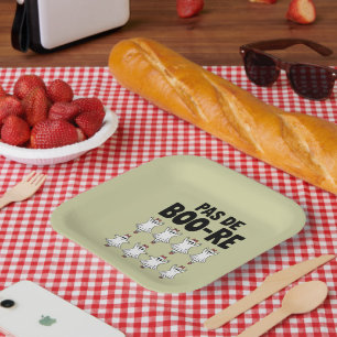 Pas de Boo-re Ballerina Ghost Halloween Spooky Pappteller