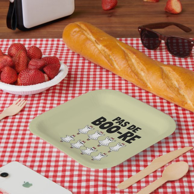 Pas de Boo-re Ballerina Ghost Halloween Spooky Pappteller (Picknick)