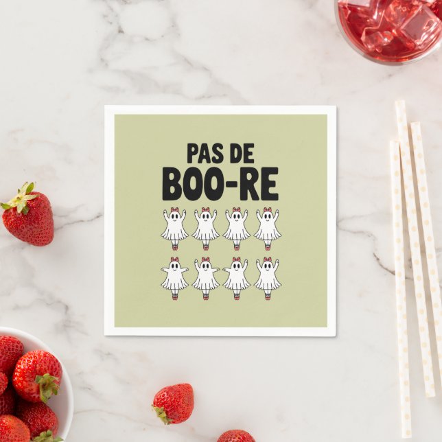 Pas de Boo-re Ballerina Ghost Halloween Spooky Serviette (Beispiel)