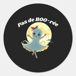 Pas De Boo-rée Funny Ballet Gastgeber Halloween-Ta Runder Aufkleber