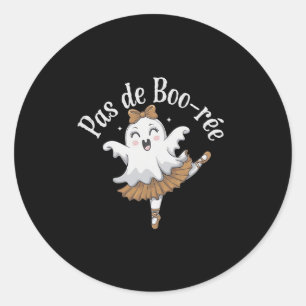 Pas De Boo-rée Funny Ballet Gastgeber Halloween-Ta Runder Aufkleber