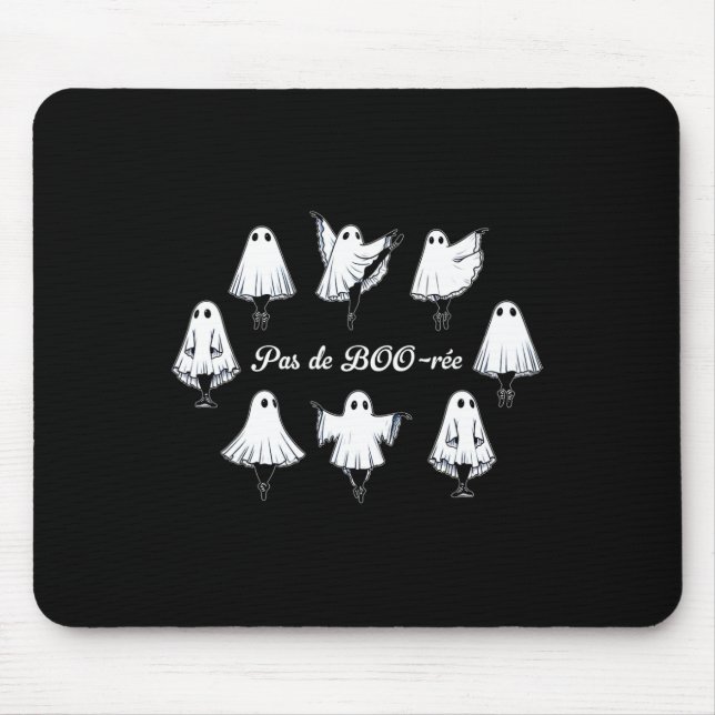 Pas De Boo-rée Funny Ballet Geister Tanz Halloween Mousepad (Vorne)