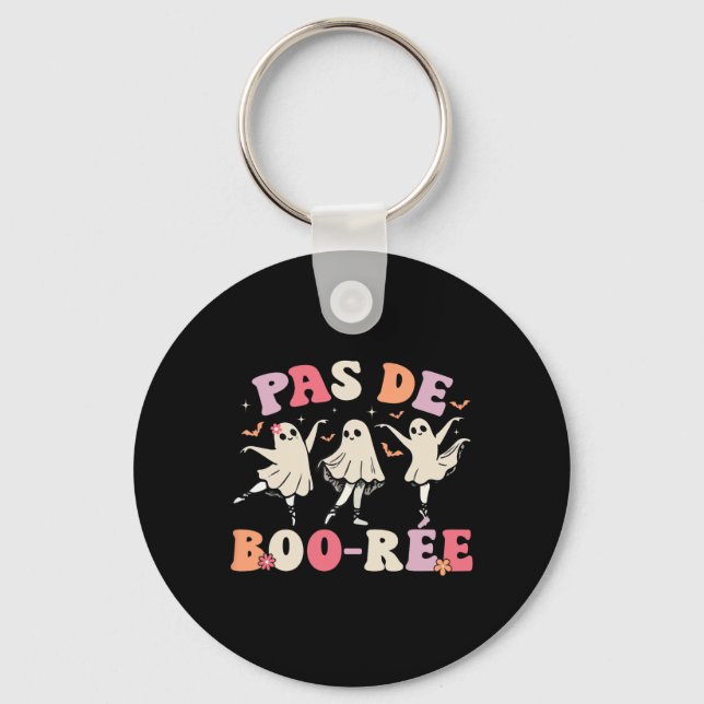 Pas De Boo-rée Ghost Ballet Dancer Halloween Dance Schlüsselanhänger (Vorderseite)