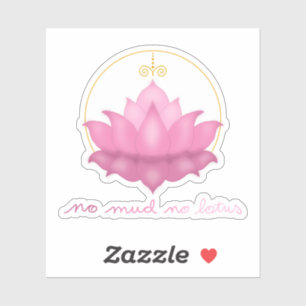 Pas de boue Pas de lotus Sticker Flower