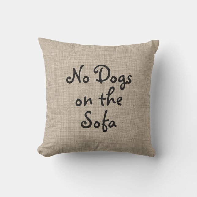 Pas de chiens sur le canapé Coussin (Recto)
