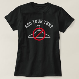 Pas de cintre + T-shirt texte personnalisé