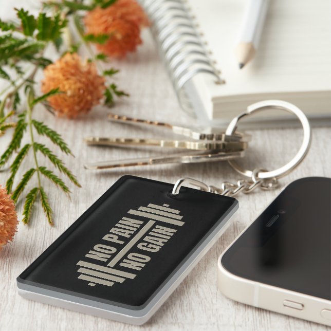 Pas de douleur pas de gain Porte - clé (Devant droit)