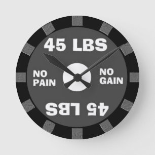 Pas de douleur Pas de gain Weighlifting Horloge mu