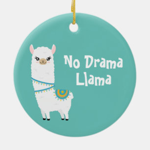 Pas de Drama Llama Ornement céramique