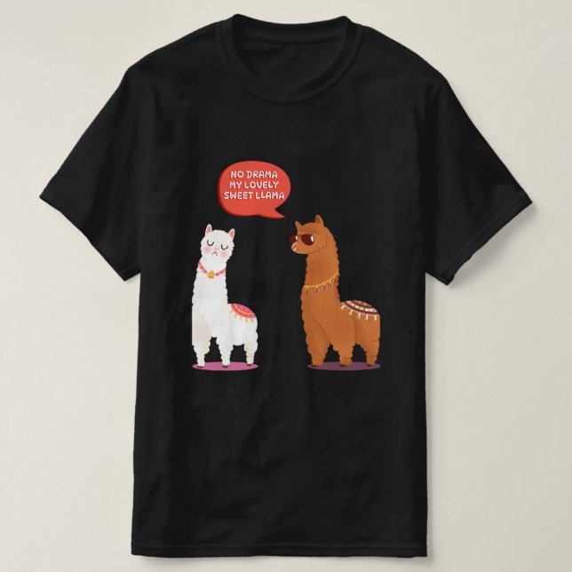 Pas de drame belle Llama drôle alpaca T-Shirt (Design devant)