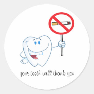 Pas de fumée - Vos Dents Merci Stickers