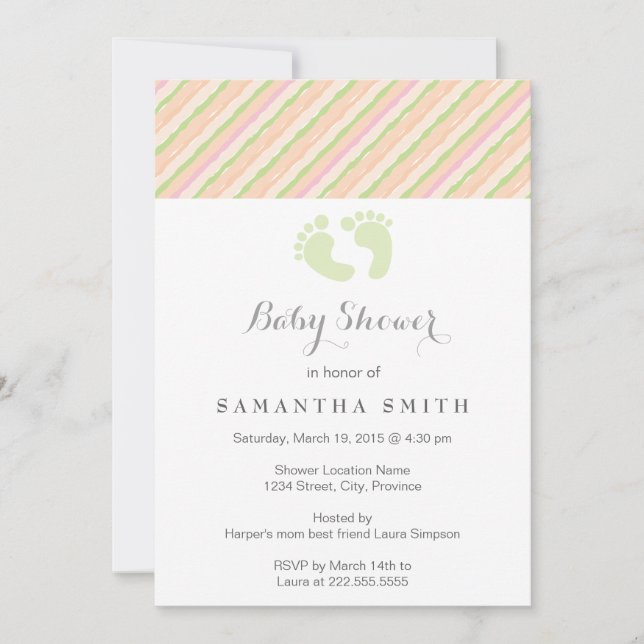 Pas de genre dans Baby shower Invitation (Devant)