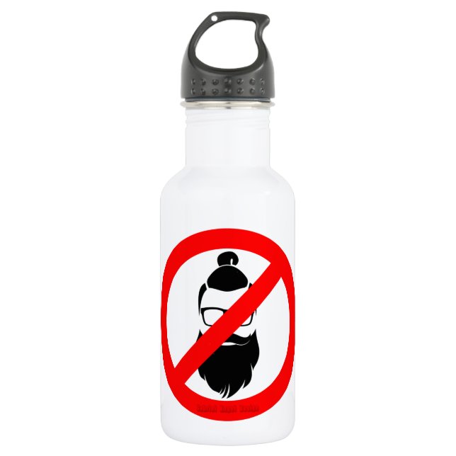 Pas de Hipsters ou de Buns Homme Bouteille d'eau (Devant)