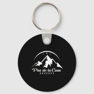 Pas De La Casa Andorra Skigebiet Snowboard Schlüsselanhänger