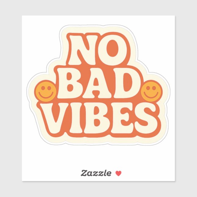 Pas de mauvaises vidéos - Sticker d'énergie rétro- (Feuille)