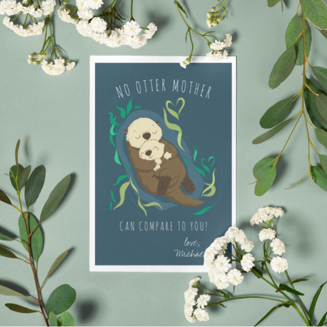 Pas de mère loutre | Carte pour maman (Créateur téléchargé)