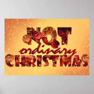"Pas de Noël ordinaire" Police Art & Poster rouge