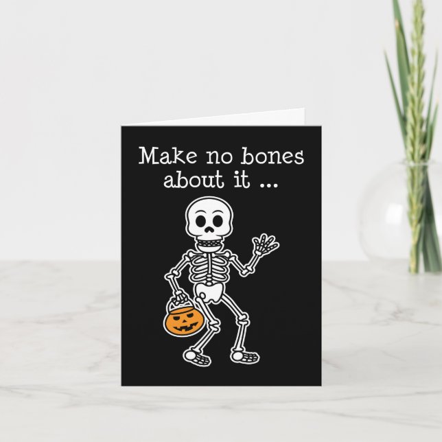 Pas de os Skeleton Carton Halloween Carte de vacan (Devant)