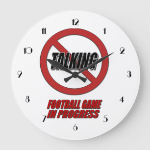 Pas De Parler Football Jeu En Cours Horloge Mur