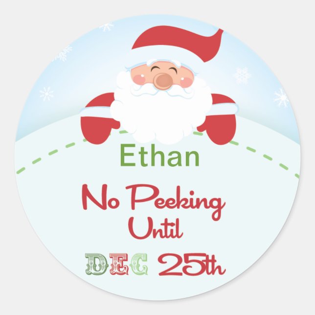 Pas de Pékin jusqu'à Noël Père Noël Sticker de Noë (Devant)