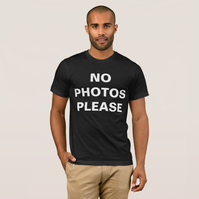 Pas de photos S'il vous plaît T-shirt Homme (Devant entier)