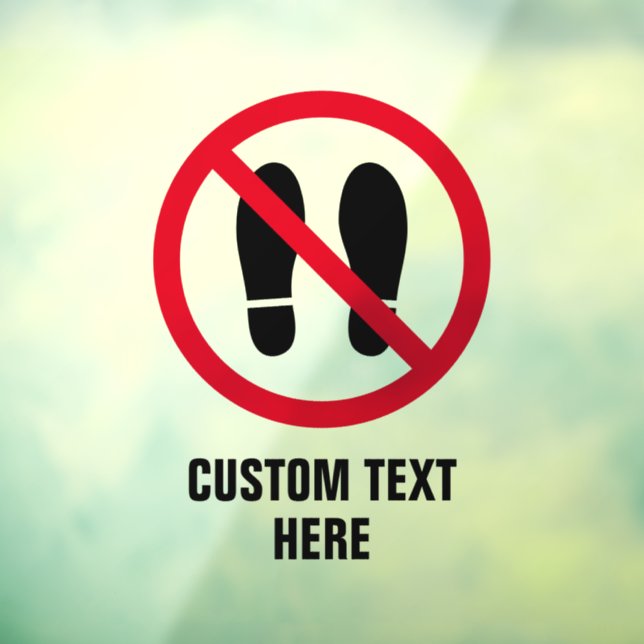 Pas de pied interdit pas de chaussures panneau clo (Feuille 3)