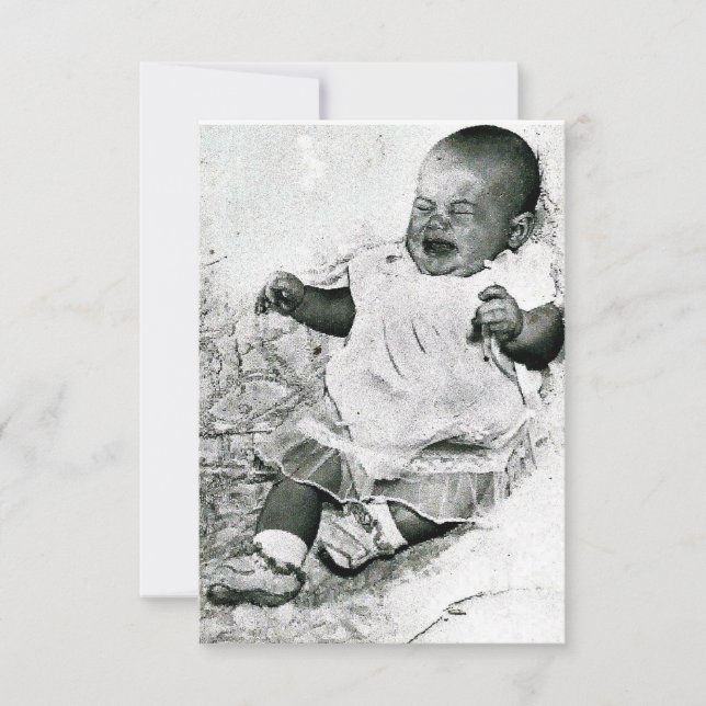 "pas de pleurs autorisés" Invitation Baby shower (Devant)