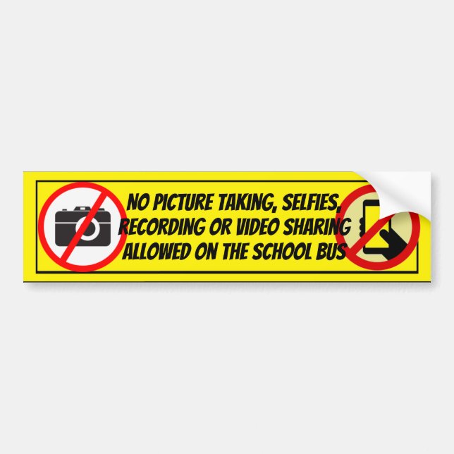 Pas de prise d'images, selfies... Sticker pour sig (Devant)