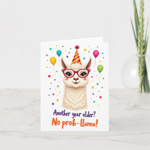 "Pas de Prob-llama !" Funny Llama carte d'annivers