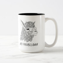 Pas de problème Mug - Cute Llama Design