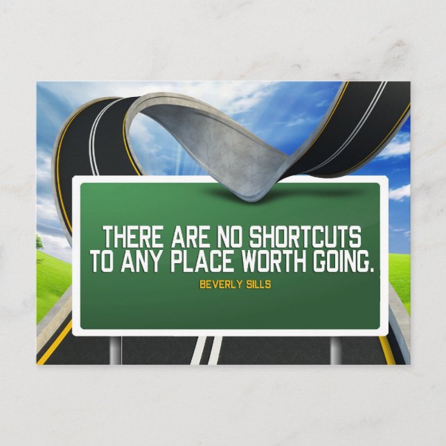 Pas de raccourcis carte postale inspiré (Devant)