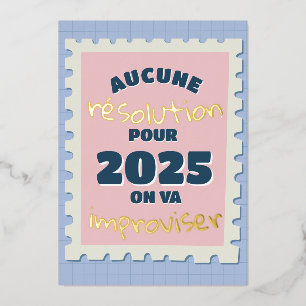 Pas de résolution cette année Carte de vacances en