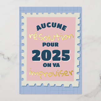 Pas de résolution cette année Carte de vacances mé