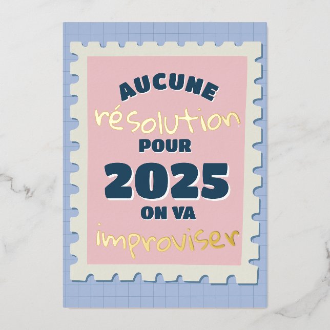 Pas de résolution cette année Carte de vacances mé (Devant)
