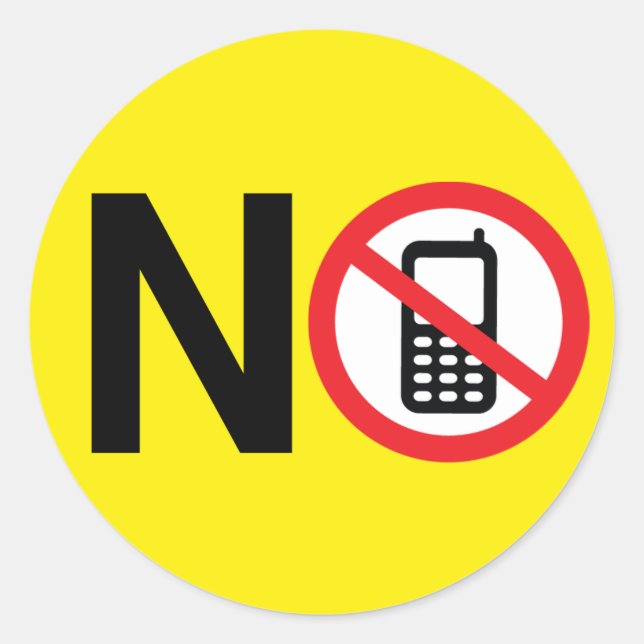 Pas de sticker pour téléphones cellulaires (Devant)