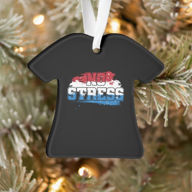 Pas de stress - Rouge Blanc Bleu Positif Esprit (Arbre)