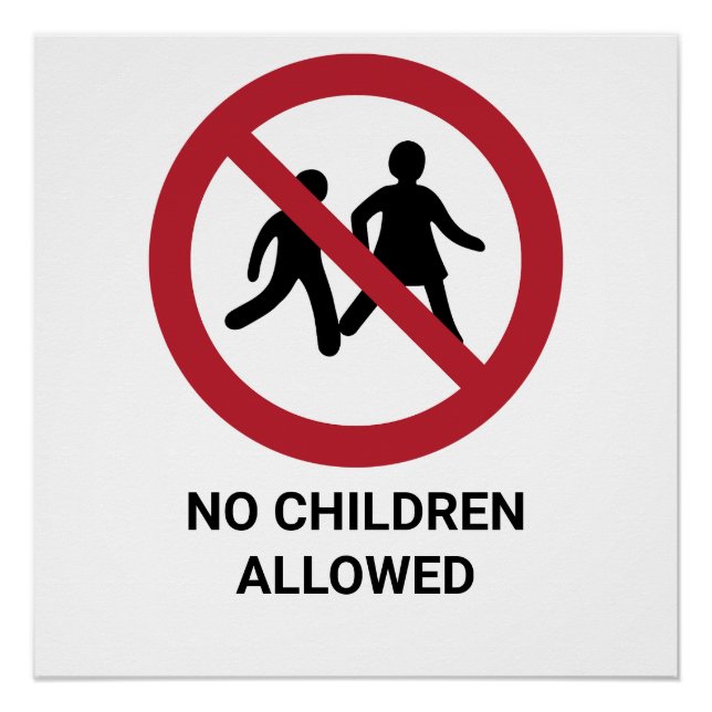 Pas d'enfants admis, signe d'interdiction (Devant)