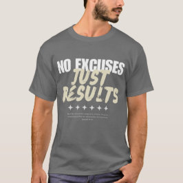 "Pas d'excuses, juste des résultats" T-shirt graph