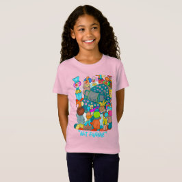 Pas drôle ! T-shirt rose fille