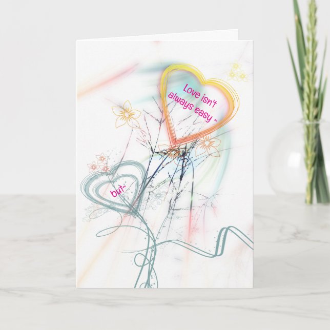 PAS FACILE ~ MAIS CARTE D'AMOUR TOUTE OCCASION (Devant)