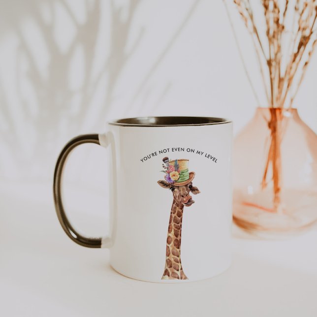 Pas Même À Mon Niveau | Drôle Giraffe Café Mug (Créateur téléchargé)