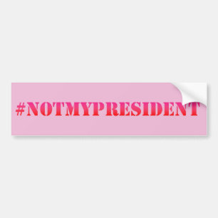 Pas mon président - Sticker pare-chocs de protesta