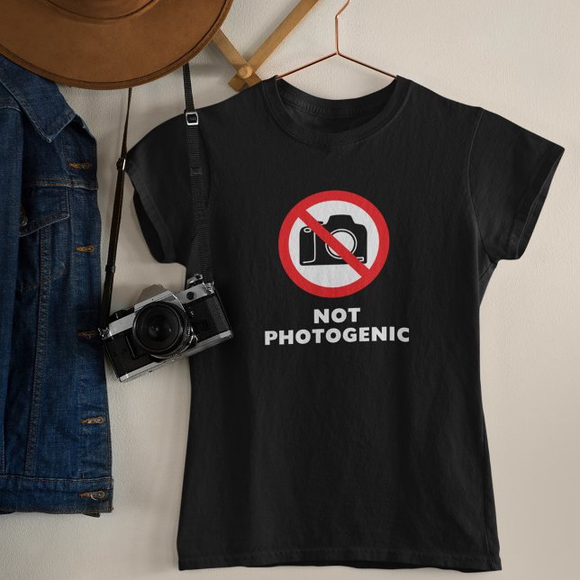 Pas photogénique - Pas de panneau photo T-shirt (Créateur téléchargé)