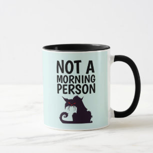 PAS UN MATIN PERSONNE CHAT FUNNY CAFÉ MUGS