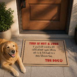 Pas une blague - Le Tapis de sol pour chien