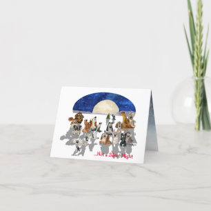 Pas... une carte de dessin pour chiens de Noël de 