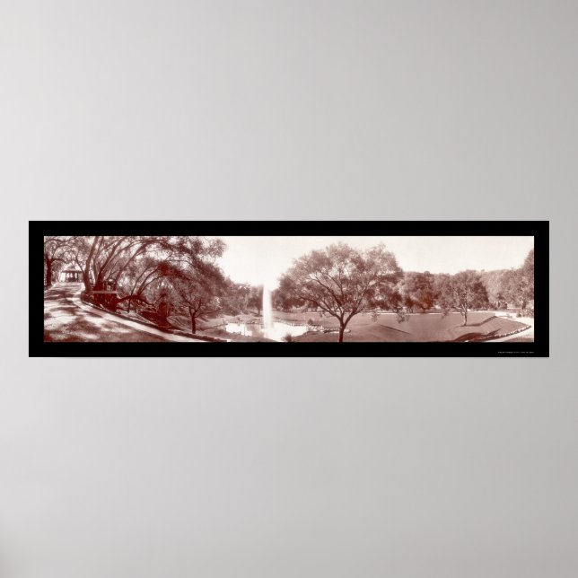 Pasadena Busch Gardens Foto 1909 Poster (Vorne)